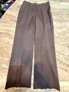 LOFT Ann Taylor Wool Blend Dress Pants Women’s Size 8 Gray Plaid Work Trousers